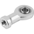 Kipp Rod End, Steel, Zinc Plated, M10 Thrd Sz, 20 mm Thrd Lg, 57 mm Overall Lg K0723.10125